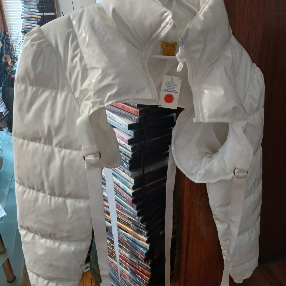Daisy White Puffer Jacket
